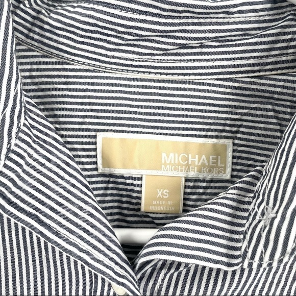 Michael Kors Striped Button Down Long Sleeve Shirt - Picture 5 of 6